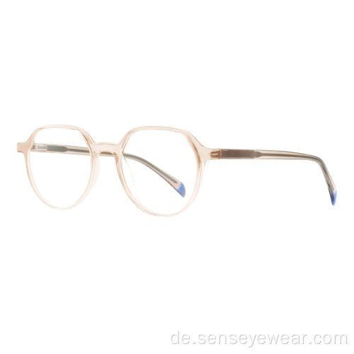 Runder Mode Eco Acetat Optischer Designer-Glasrahmen